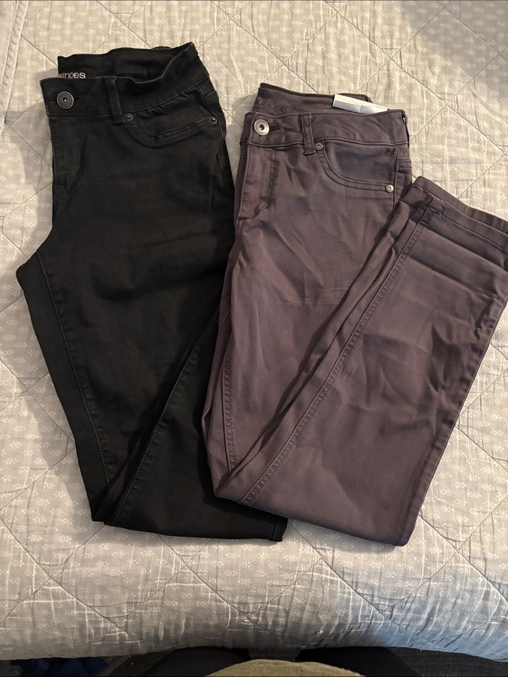 Maurices Women’s Skinny Jeans in Black & Dark Gray